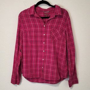 Pink, button down, XL womens top